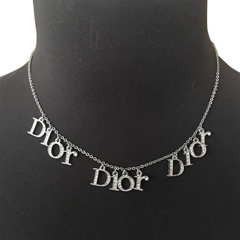 dior star necklace silver|christian dior necklace silver.